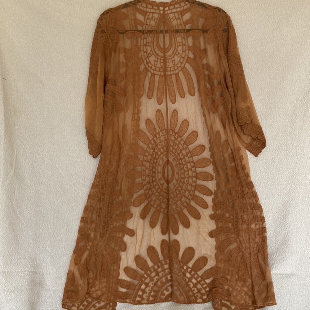 Brown Open Cardigan, Kimono or Coverup Size S/M - Picture 4 of 4